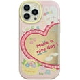 thumbnail image 1 of Cute Rabbit Flower Love Heart Mirror Soft  for iPhone Case (Pink,iPhone 12 Pro Max), 1 of 6