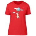 thumbnail image 1 of Cute Rabbit Flying With Balloons T-Shirt Women -Image by Shutterstock, Female XX-Large, 1 of 2