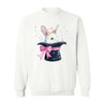 thumbnail image 1 of Cute Rabbit Inside Hat. Sweatshirt Women -Image by Shutterstock, Female x-Large, 1 of 4
