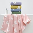thumbnail image 1 of Cute Rabbit Jacquard Bath Towel | Super Soft & Highly Absorbent | 55x27 Inch Large Bath Towel for Kids & Adults | Pink Green Blue Yellow, 1 of 6