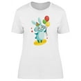 thumbnail image 1 of Cute Rabbit Party Cartoon T-Shirt Women -Image by Shutterstock, Female Medium, 1 of 2