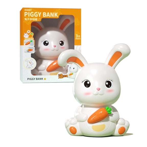 Cute Rabbit Piggy Bank 2023 Chinese Rabbit Year Coin Saving Box Money Saving Bank for Party Kid Gift