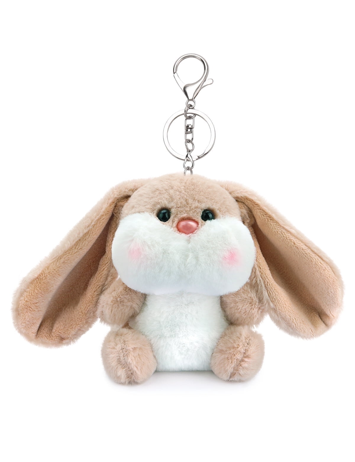 Adult Colorful Rabbit Backpack Cute Rabbit Plush Backpack Keychain Long Ear Rabbit Suitable for Adults ...