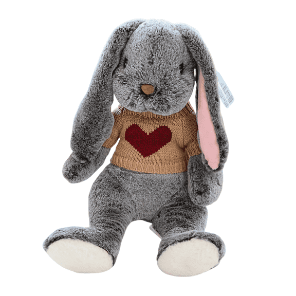 Cute Rabbit Plush Toy -13.8 "Simulation Scarf Long Eared Rabbit Stuffed Animal Plush Toy, Suitable for Accompanying Children's Birthday Gifts