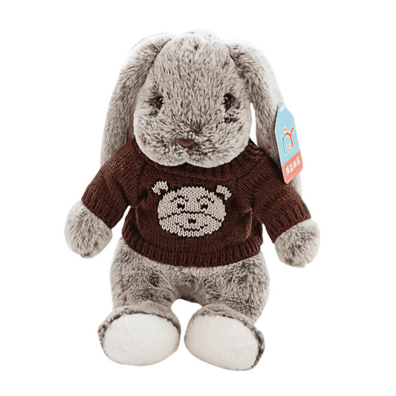Cute Rabbit Plush Toy -13.8 "Simulation Scarf Long Eared Rabbit Stuffed Animal Plush Toy, Suitable for Accompanying Children's Birthday Gifts