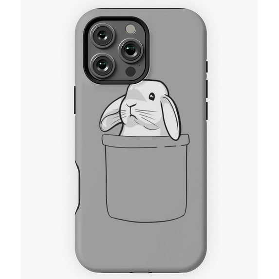 Cute Rabbit Pocket Animal Design N7634 Phone Case for iPhone 17 16 15 14 13 12 11 Pro Max