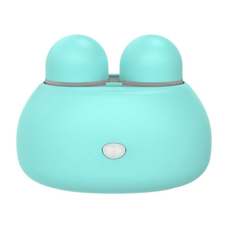 Cute Rabbit Portable Lens Cleaner, Storage Case, Automatic Cleaning Device, Eyes Care, Battery Powered , Blue, 85x60x65mm