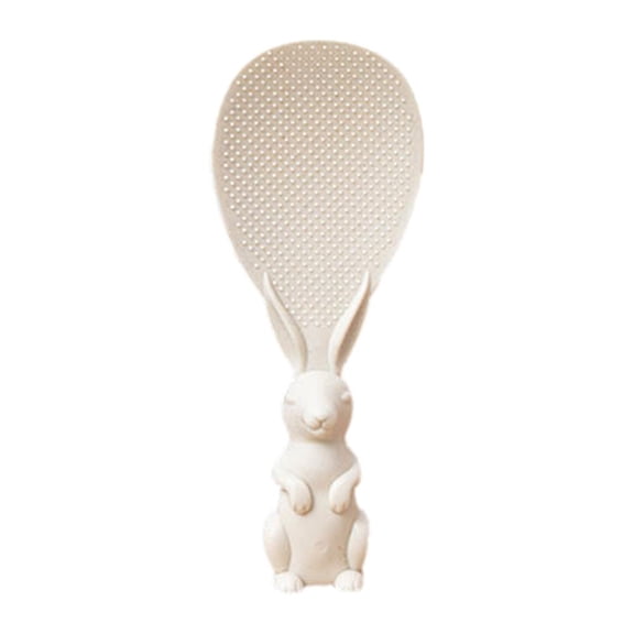 Cute Rabbit Rice Spoon,Non Stick Rice Paddle,Bunny Shape Stand Up Serving Rice Spatula,Heat Resistant Rice Cooker Spoon,Potato Server Spatula for Kitchen Restaurant Cooking Utensil