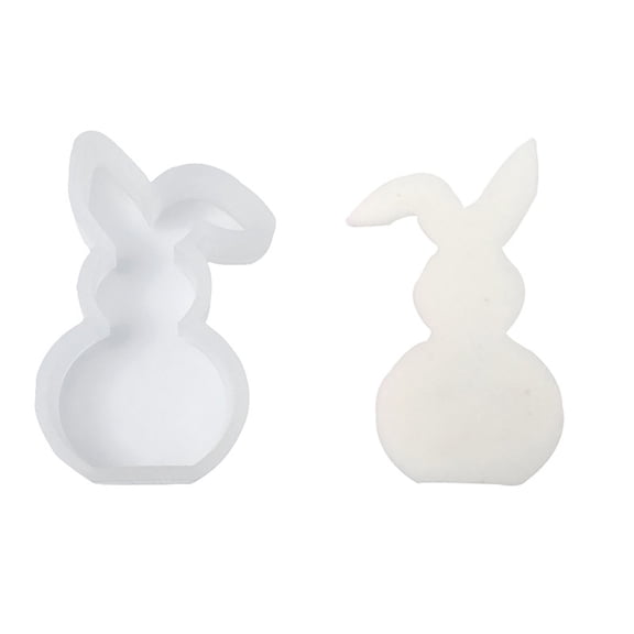 Cute Rabbit Scented Candle Silicone DIY Plaster Animal Ornament Scented Wax Valentine's Day Scented Wax Making