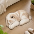 thumbnail image 1 of Cute Rabbit Shaped Area Rug Bunny Floor Mat, Non-Slip Soft Plush Bedroom Bathroom Doormat, Cute Animal Indoor Home Decor Gift, 20 x 30 Inch Decorative Mat, 1 of 6