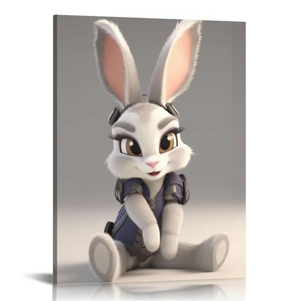 Cute Rabbit Wall Art Cute Animal Artwork Bunny Picture Bunny Rabbit ...