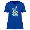 thumbnail image 1 of Cute Rabbit With Doubt, Cartoon T-Shirt Women -Image by Shutterstock, Female Small, 1 of 2