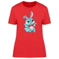 thumbnail image 1 of Cute Rabbit With Doubt, Cartoon T-Shirt Women -Image by Shutterstock, Female XX-Large, 1 of 2