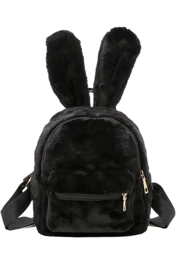 Cute Rabbit Women's Backpack Rabbit Ears Backpack Plush Shoulder Bag Crossbody Bag