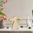 thumbnail image 1 of Cute Rabbit Wooden Sign Ornament, Japanese Style Gardening Flower Pot Decor, Desktop Potted Ornament, Mini Rabbit Wooden Plaque, Tabletop Indoor Gardening Decoration, Beige, 5.6*7.3in, 1 of 6