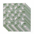thumbnail image 1 of Cute Rabbits Cloth Napkins, Green Farmhouse Leaves Plants Cartoon Bunny Washable and Reusable Dinner Napkins Set of 6, Table Napkin for Kitchen Party Birthday Wedding Hotel Housewarming 20"x20", 1 of 9