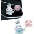 thumbnail image 1 of Cute Rabit Car Air Fresheners Vent Clips, Auto Outlet Vent Fresheners with Rotating Windmill, Creative Fan Air Outlet Clip Decoration with 2 Scented Pad, Universal Dashboard Trim Clip for Cars, 1 of 12