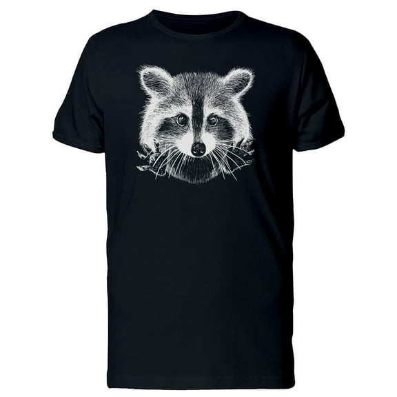 Cute Racco Silhouette T-Shirt Men -Image by Shutterstock, Male 3X-Large