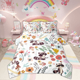thumbnail image 1 of Cute Raccoon 7 Piece Comforter Set Full Bed in a Bag,Mushroom Floral Cartoon Animal Bedding Sets Watercolor Flowers Leaves Sheet Set with Comforter, 1 of 5