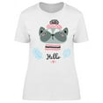 thumbnail image 1 of Cute Raccoon And"Hello Phrase Tee Women's -Image by Shutterstock, 1 of 2