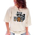 thumbnail image 1 of Cute Raccoon Family Graphic Tee, Mom's Little Bandits Design, Fun Animal Lover T-Shirt, Adorable Racoon Illustration Shirt, Ivory Comfort Colors T-Shirt, Small, 1 of 1