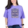 thumbnail image 1 of Cute Raccoon Illustration T-Shirt, Adorable Wildlife Animal Tee, Nature Lover's Graphic Shirt, Unique Forest Animal Artwork Top, Violet Comfort Colors T-Shirt, Small, 1 of 1