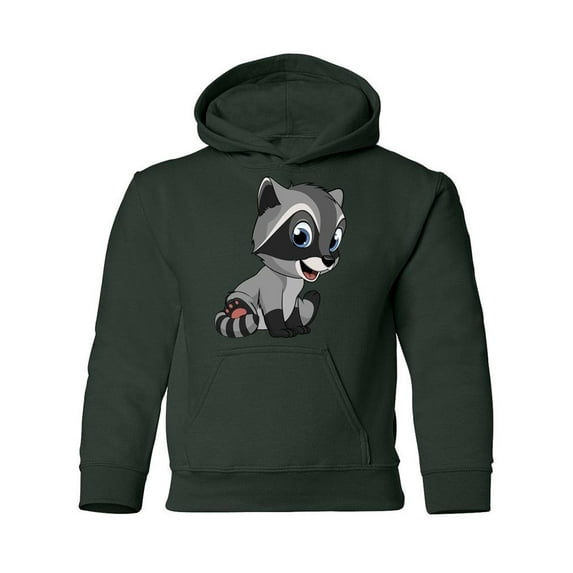 Cute Raccoon Sitting Hoodie Juniors -Image by Shutterstock, x-Large