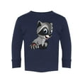 thumbnail image 1 of Cute Raccoon Sitting Long Sleeve Toddler -Image by Shutterstock,  4 Toddler, 1 of 4