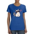 thumbnail image 1 of Cute Raccoon With Love Hearts Shaped T-Shirt Women -Image by Shutterstock, Female Large, 1 of 4