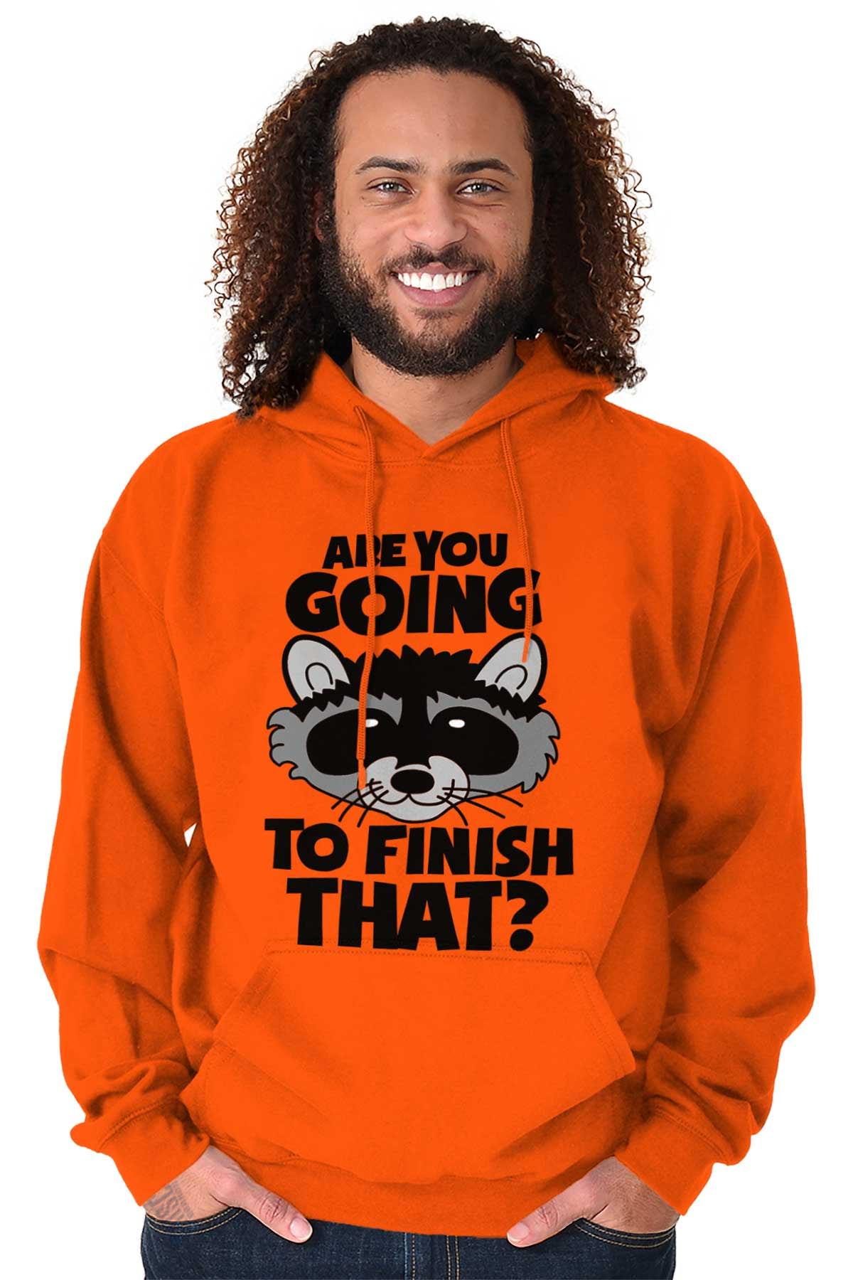 Cute Raccoon You Going to Finish That Hoodie Sweatshirt Women Men - Main Image