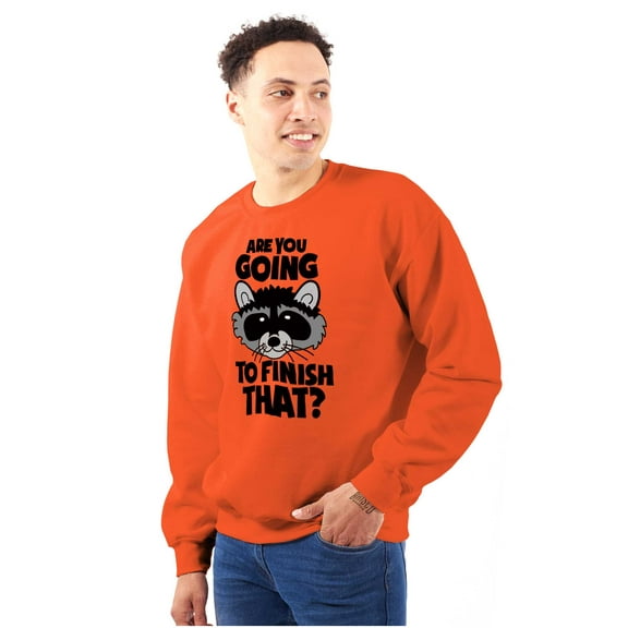 Cute Raccoon You Going to Finish That Unisex Plus Size Sweatshirt Brisco Brands 3X