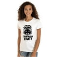 thumbnail image 1 of Cute Raccoon You Going to Finish That Womens Slim Fit Graphic Tee Brisco Brands M, 1 of 5