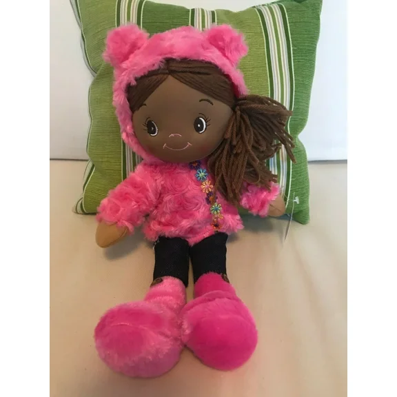 Cute Rag Doll Luvy 16" Black/Fuschia