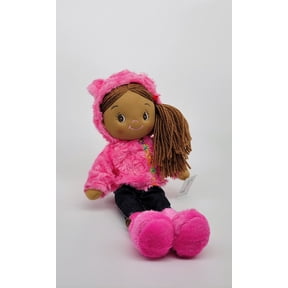 Cute Rag Doll Luvy 16" Brown/Fuschia