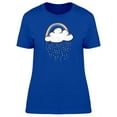 thumbnail image 1 of Cute Rainbow And Rainy Cloud T-Shirt Women -Image by Shutterstock, Female x-Large, 1 of 2