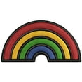 thumbnail image 1 of Cute Rainbow Applique Multi-Color Embroidered Hook & Loop Patch - 3.5 Inch Large, 1 of 5