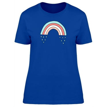 Cute Rainbow Doodle Cartoon T-Shirt Women -Image by Shutterstock, Female XX-Large