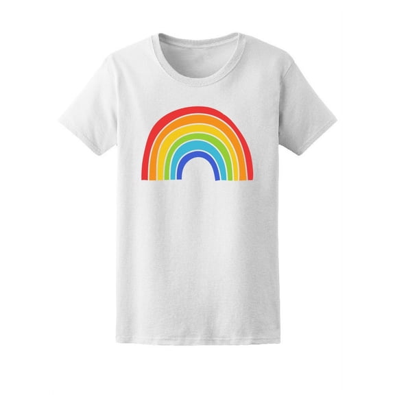 Cute Rainbow Doodle T-Shirt Women -Image by Shutterstock, Female Small