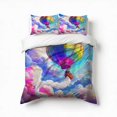 thumbnail image 1 of Cute Rainbow Hot Air Balloon Bedding Set 3 Pcs Soft Microfiber Quilt Cover For Bedroom Decor, Comforter Cover With 2 Pillowcase, 1 of 5