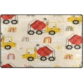 thumbnail image 1 of Cute Rainbow Loader Truck Area Rugs Colorful Large Non-Slip Floor Mat Decorative Carpets Doormat for Kitchen Living Dining Dorm Playing Room Bedroom 31 x 20inch, 1 of 7
