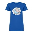 thumbnail image 1 of Cute Rainbow Narwhal Shaped T-Shirt Women -Image by Shutterstock, Female Medium, 1 of 2