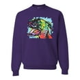 thumbnail image 1 of Cute Rainbow Neon Doberman Dog Lover Unisex Crewneck Graphic Sweatshirt, Purple, Medium, 1 of 3