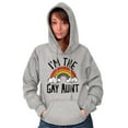 thumbnail image 1 of Cute Rainbow Proud LGBTQ Gay Auntie Women Plus Size Graphic Pullover Hoodie Brisco Brands 3X, 1 of 3