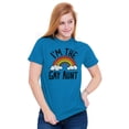 thumbnail image 1 of Cute Rainbow Proud LGBTQ Gay Auntie Women's Graphic T Shirt Tees Brisco Brands 4X, 1 of 6