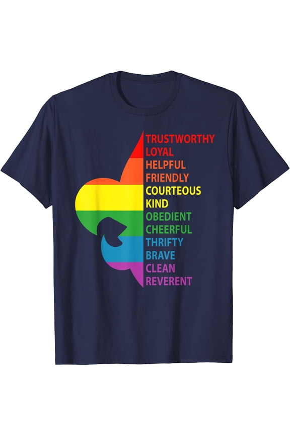 Cute Rainbow Style Scouting Law T-Shirt