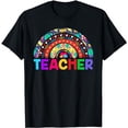 thumbnail image 1 of Cute Rainbow With Teacher Life Men Women Teacher T-Shirt, 1 of 5