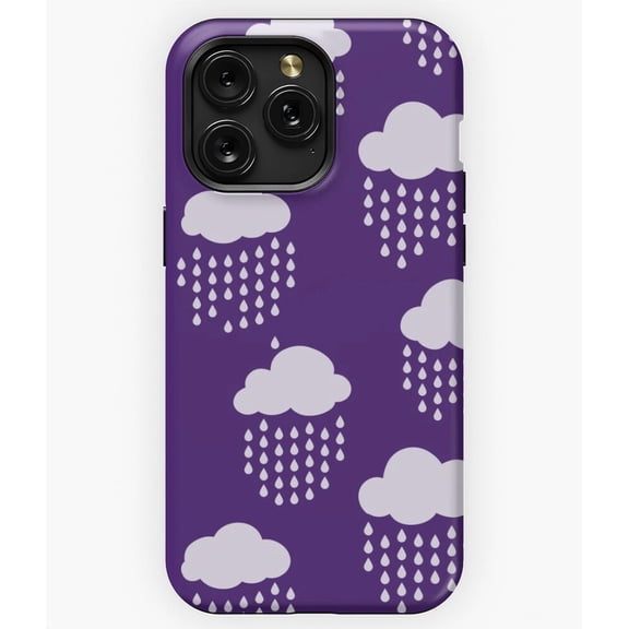Cute Raining Cloud Pattern M1693 Phone Case for iPhone 17 16 15 14 13 12 11 Pro Max