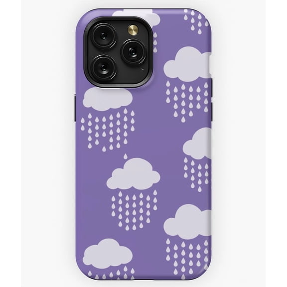 Cute Raining Cloud Pattern M1762 Phone Case for iPhone 17 16 15 14 13 12 11 Pro Max