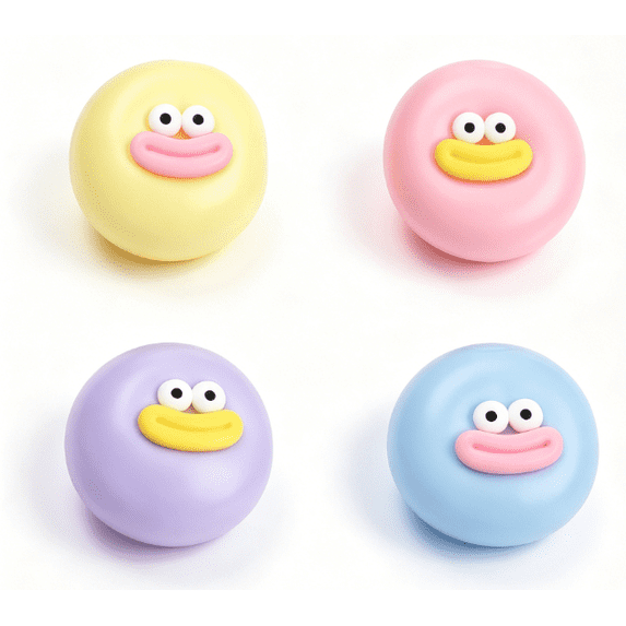Cute Random Style Taba Squishy Stress Balls, Soft Fidget Toys with Big Eyes & Lips, Funny Prank Gifts & Party Supplies for All Ages(Randomly - 1pc)