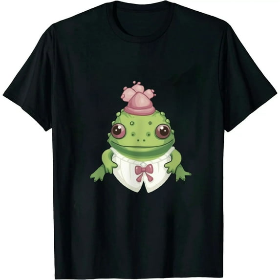 Cute Raspberry Frog Pastel Kawaii Cottagecore Aesthetic T-Shirt